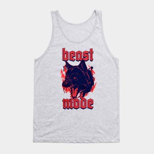 Beast Mode Gym Motivation Red Tank Top